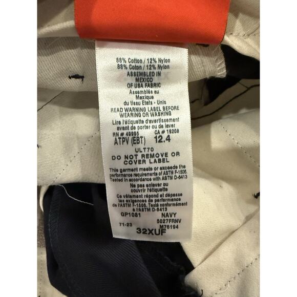 Steelguard FR Pro Cargo Navy Flame Resistant UltraSoft CAT 2 Work Pants 32 NWT - Picture 8 of 14